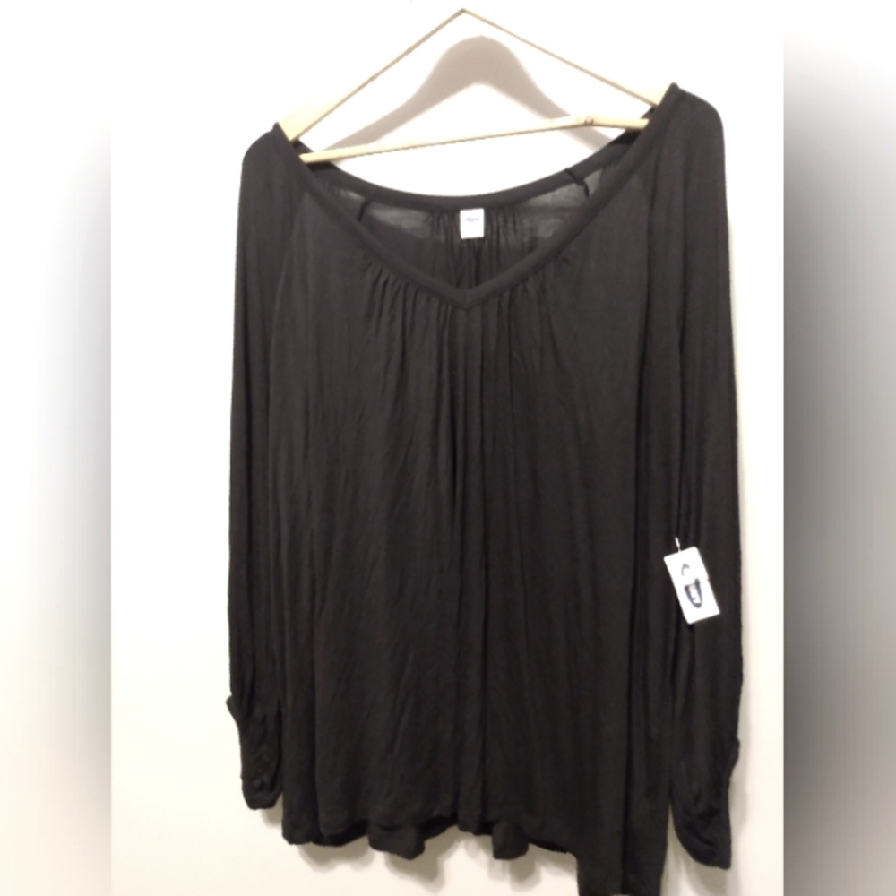 XXL Black Knit Blouse